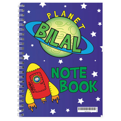 Personalised Space A5 Notebook - MK&JD Gifts