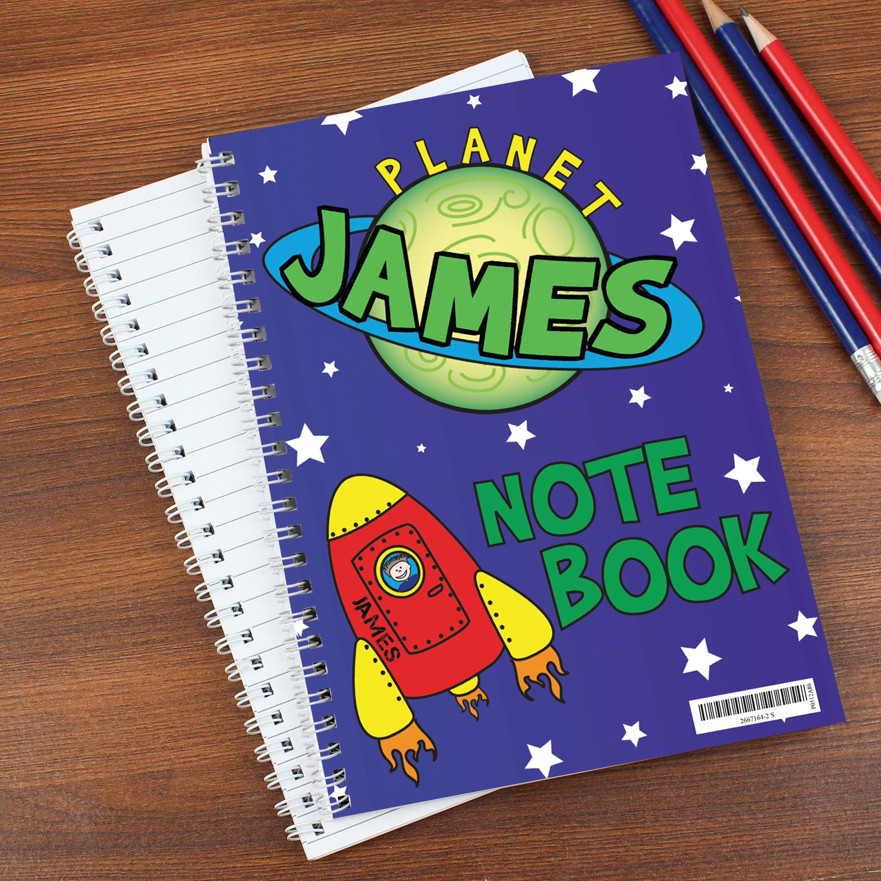 Personalised Space A5 Notebook - MK&JD Gifts