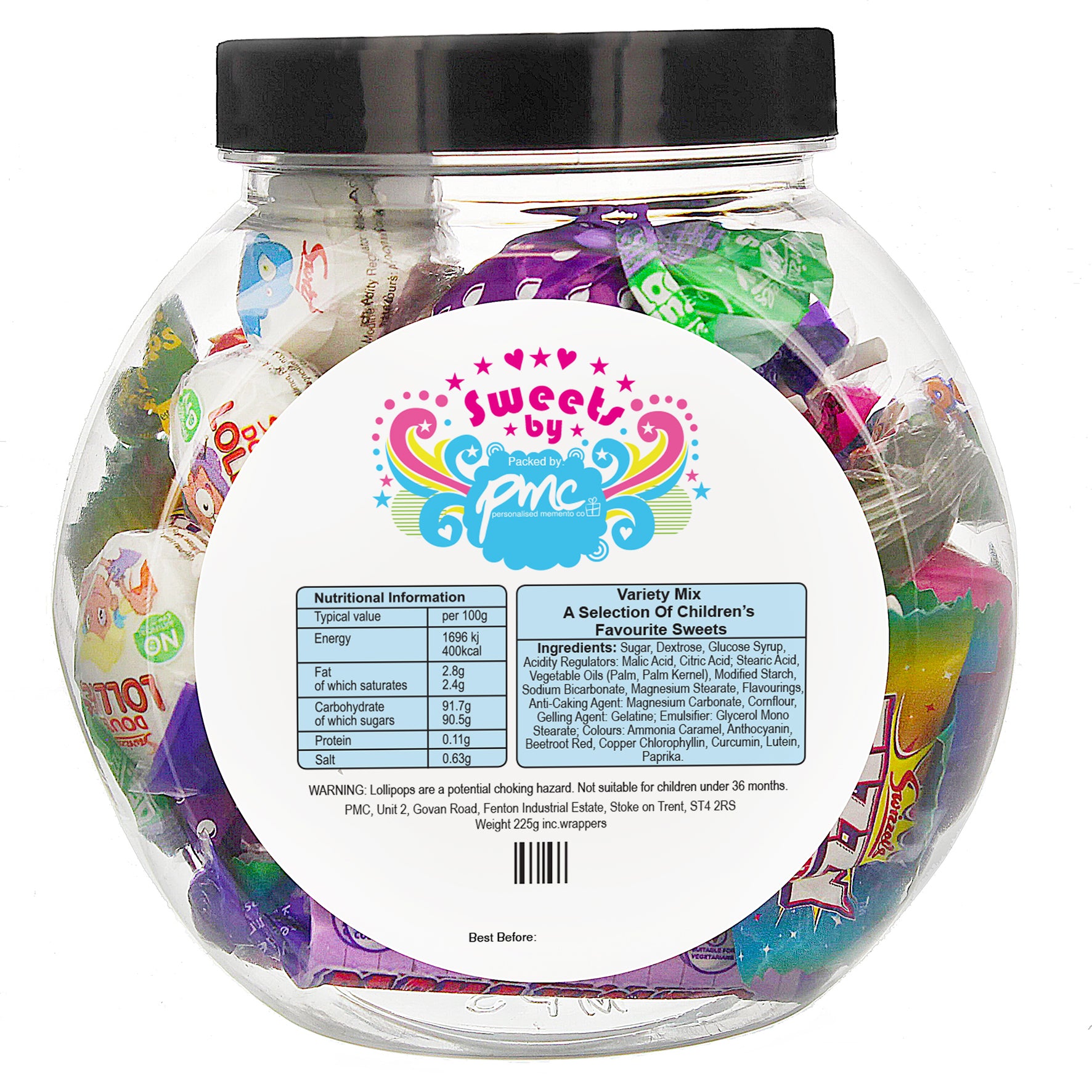 Personalised Retro Pink Sweet Jar - MK&JD Gifts