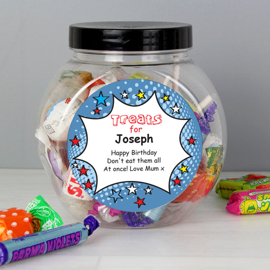 Personalised Comic Book Sweet Jar - MK&JD Gifts