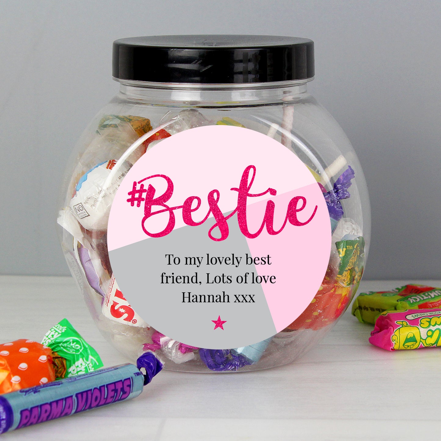 Personalised #Bestie Sweet Jar - MK&JD Gifts
