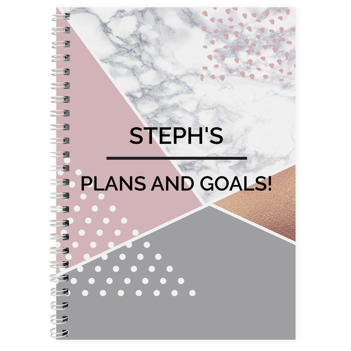 Personalised Geometric A5 Notebook - MK&JD Gifts
