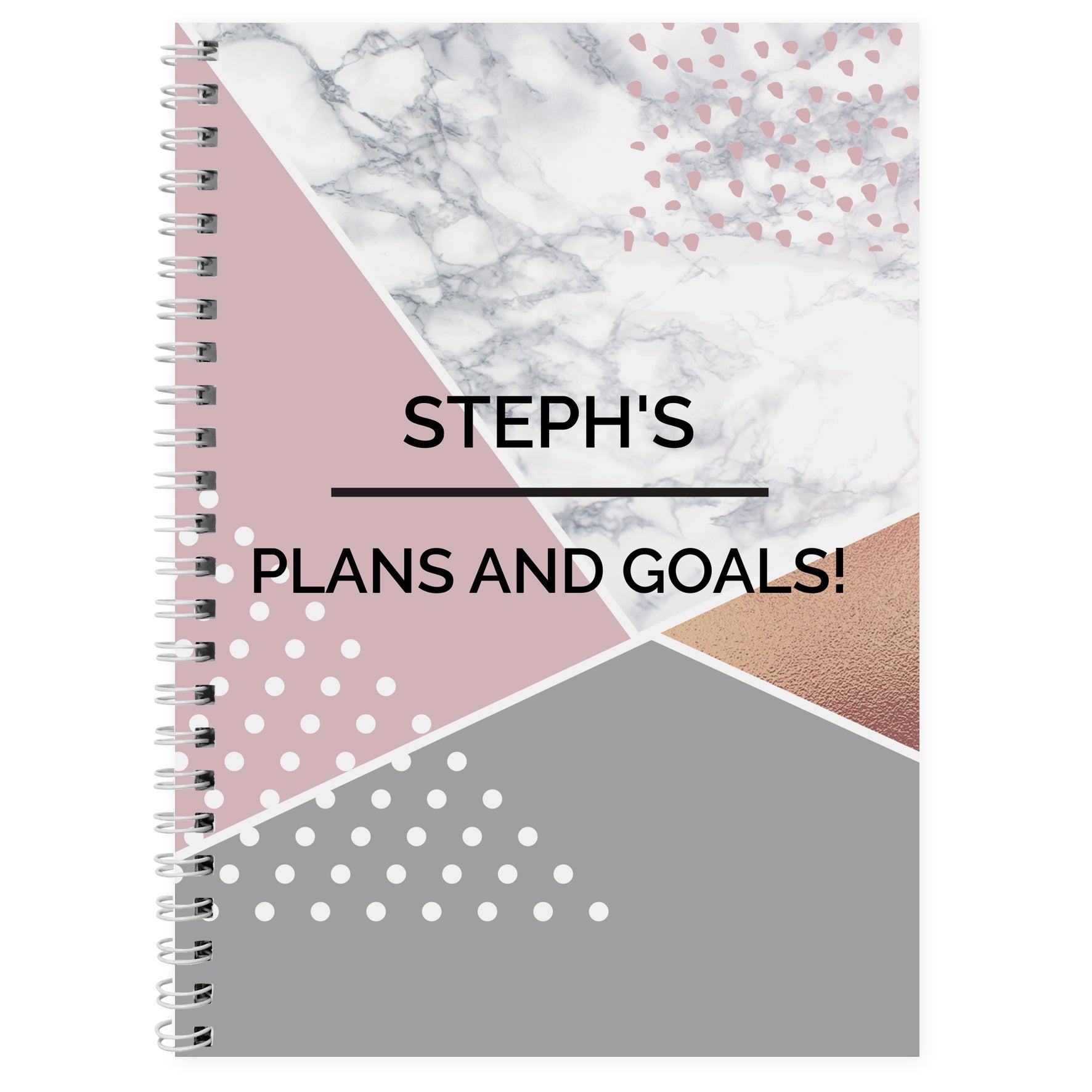 Personalised Geometric A5 Notebook - MK&JD Gifts