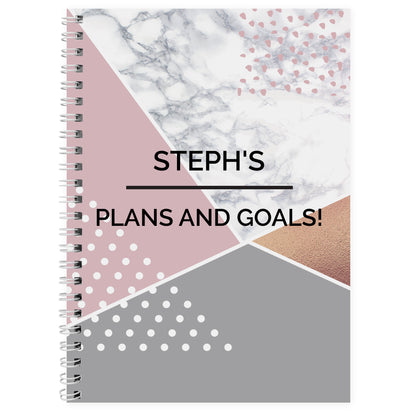 Personalised Geometric A5 Notebook - MK&JD Gifts