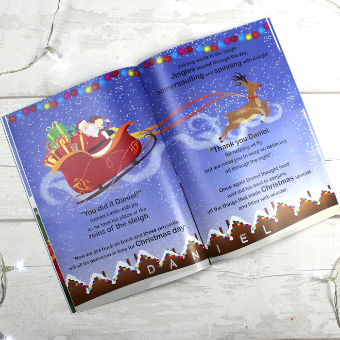 Personalised Boys ""It's Christmas"" Story Book, Featuring Santa and his Elf Jingles - MK&JD Gifts