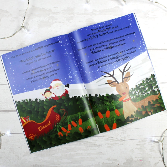 Personalised Boys ""It's Christmas"" Story Book, Featuring Santa and his Elf Jingles - MK&JD Gifts