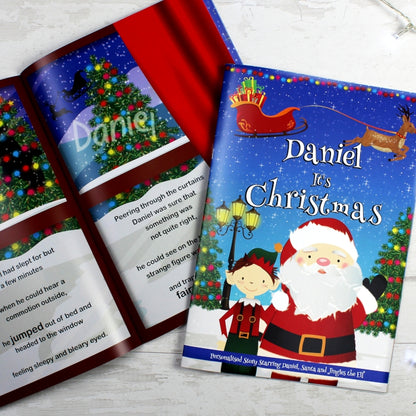 Personalised Boys ""It's Christmas"" Story Book, Featuring Santa and his Elf Jingles - MK&JD Gifts