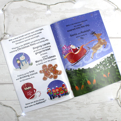 Personalised Girls ""It's Christmas"" Story Book, Featuring Santa and his Elf Twinkles - MK&JD Gifts