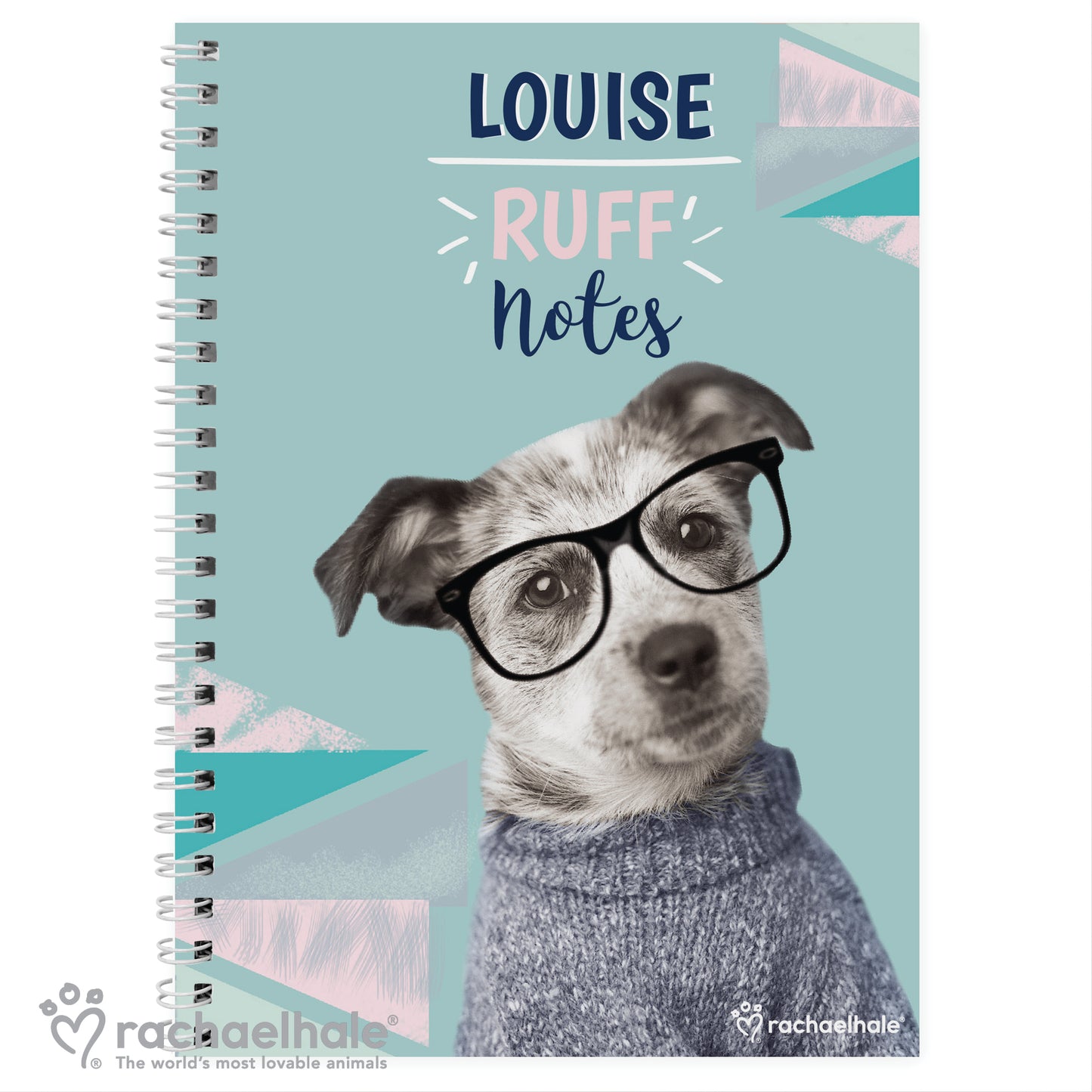 Personalised Rachael Hale 'Ruff Notes' Dog A5 Notebook - MK&JD Gifts