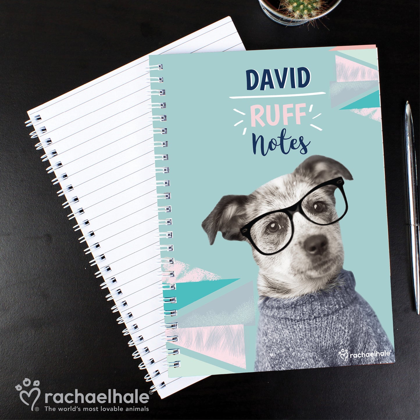 Personalised Rachael Hale 'Ruff Notes' Dog A5 Notebook - MK&JD Gifts