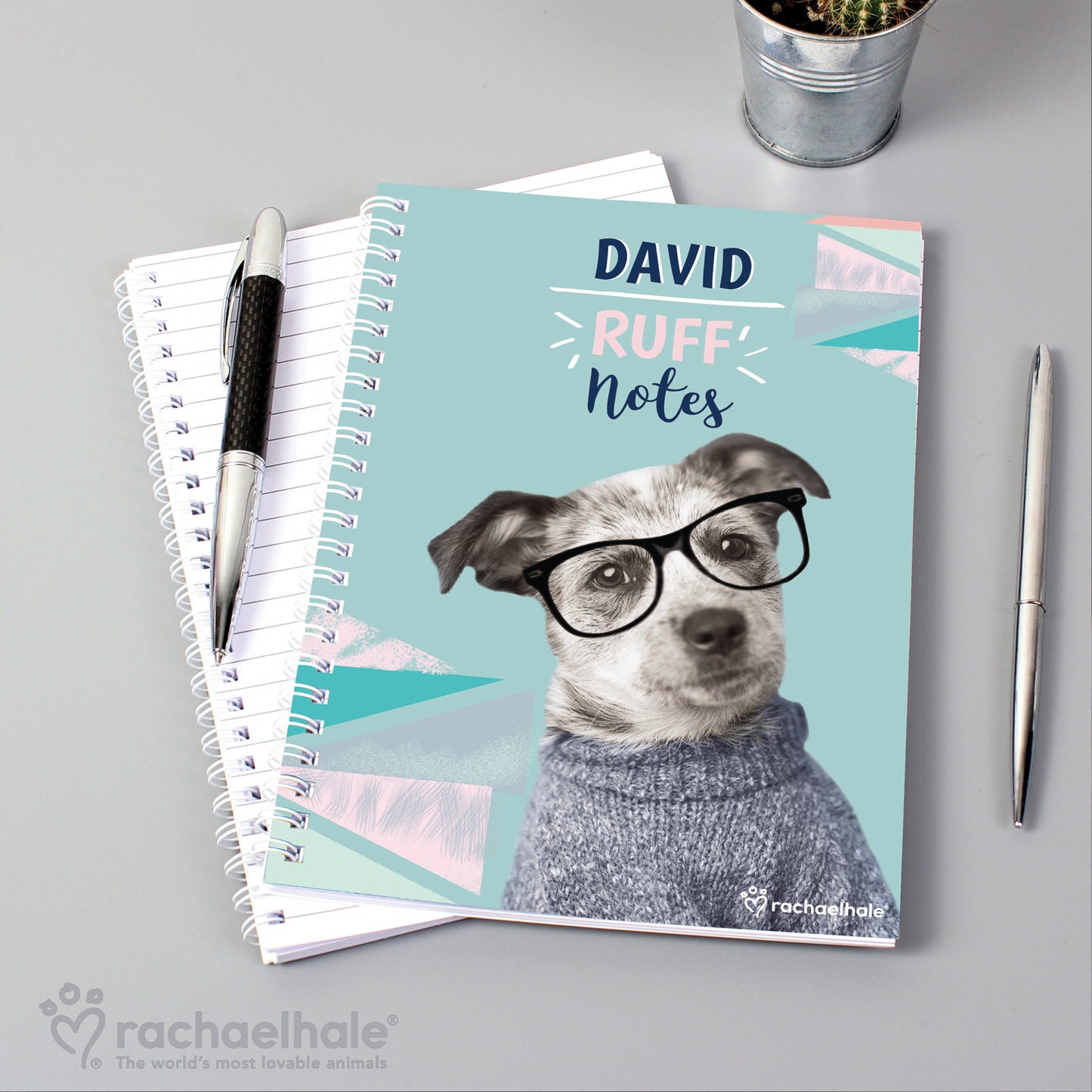 Personalised Rachael Hale 'Ruff Notes' Dog A5 Notebook - MK&JD Gifts
