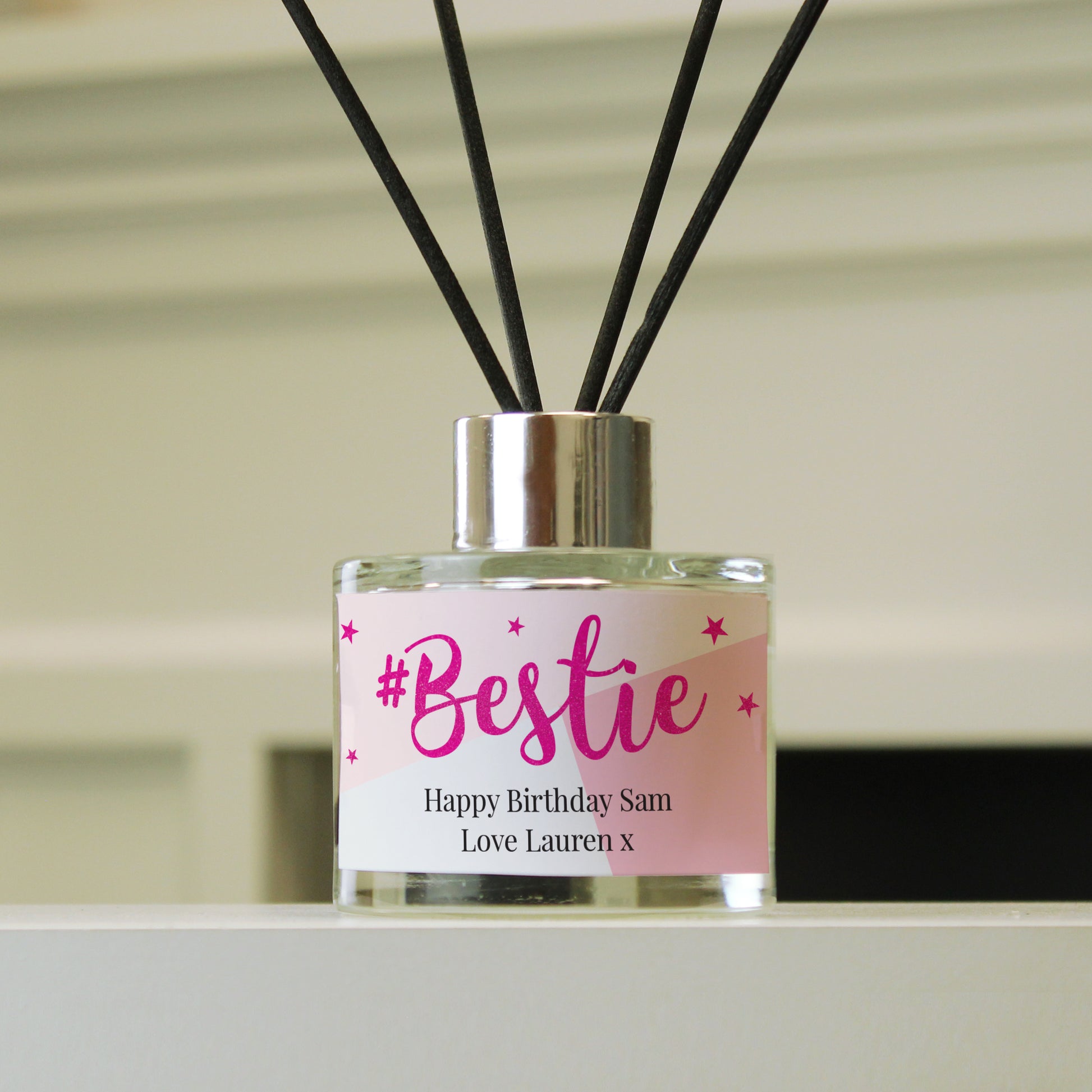 Personalised #Bestie Reed Diffuser - MK&JD Gifts