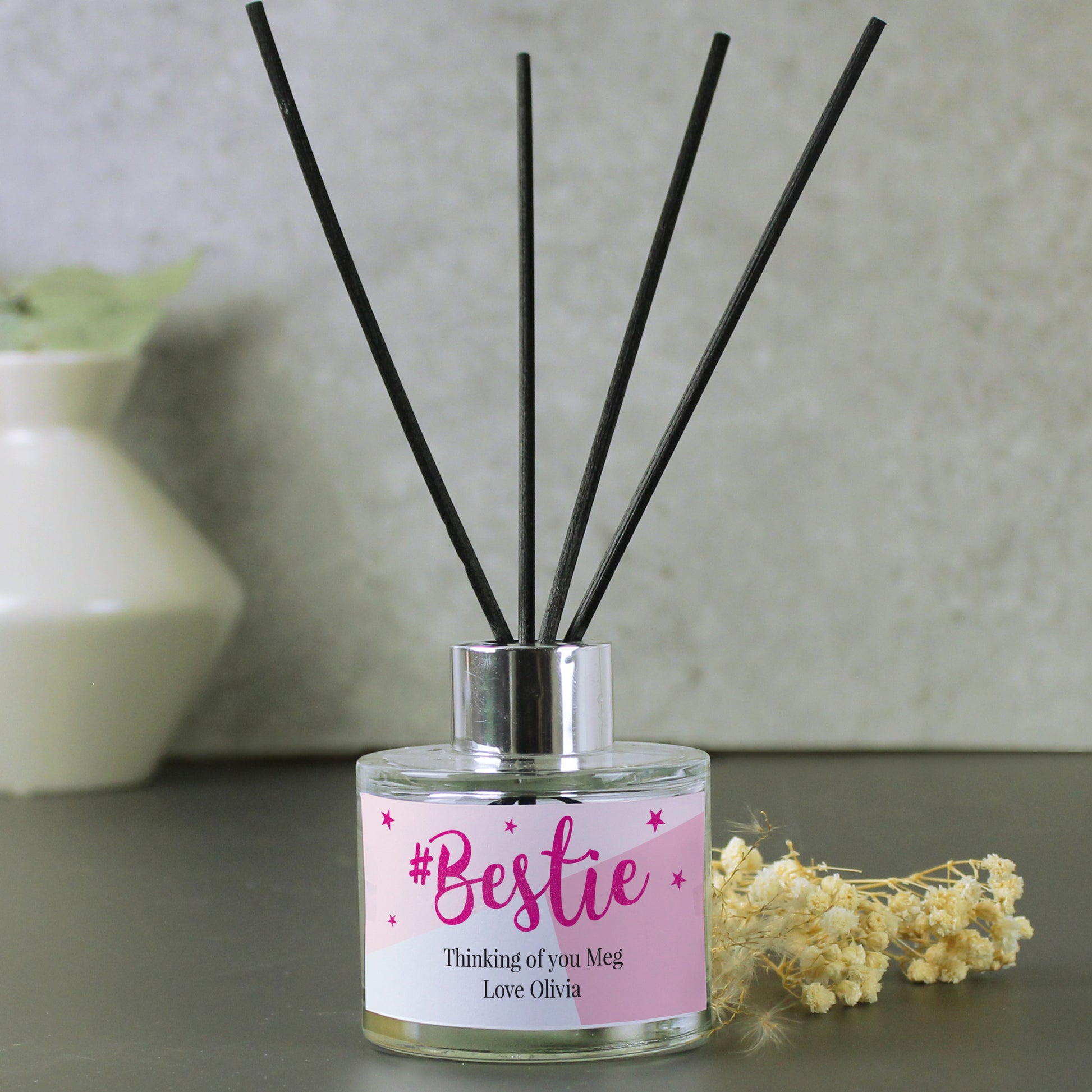 Personalised #Bestie Reed Diffuser - MK&JD Gifts
