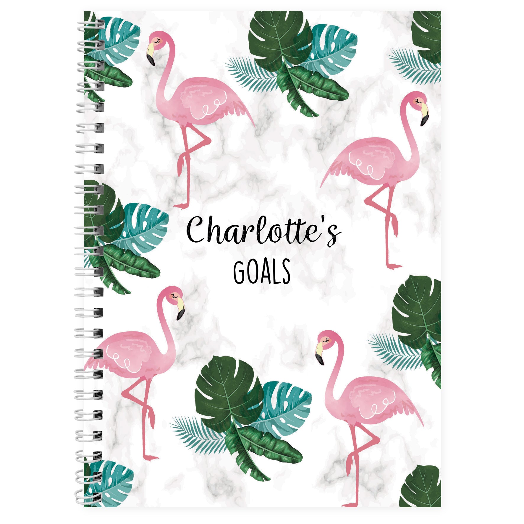 Personalised Flamingo A5 Notebook - MK&JD Gifts