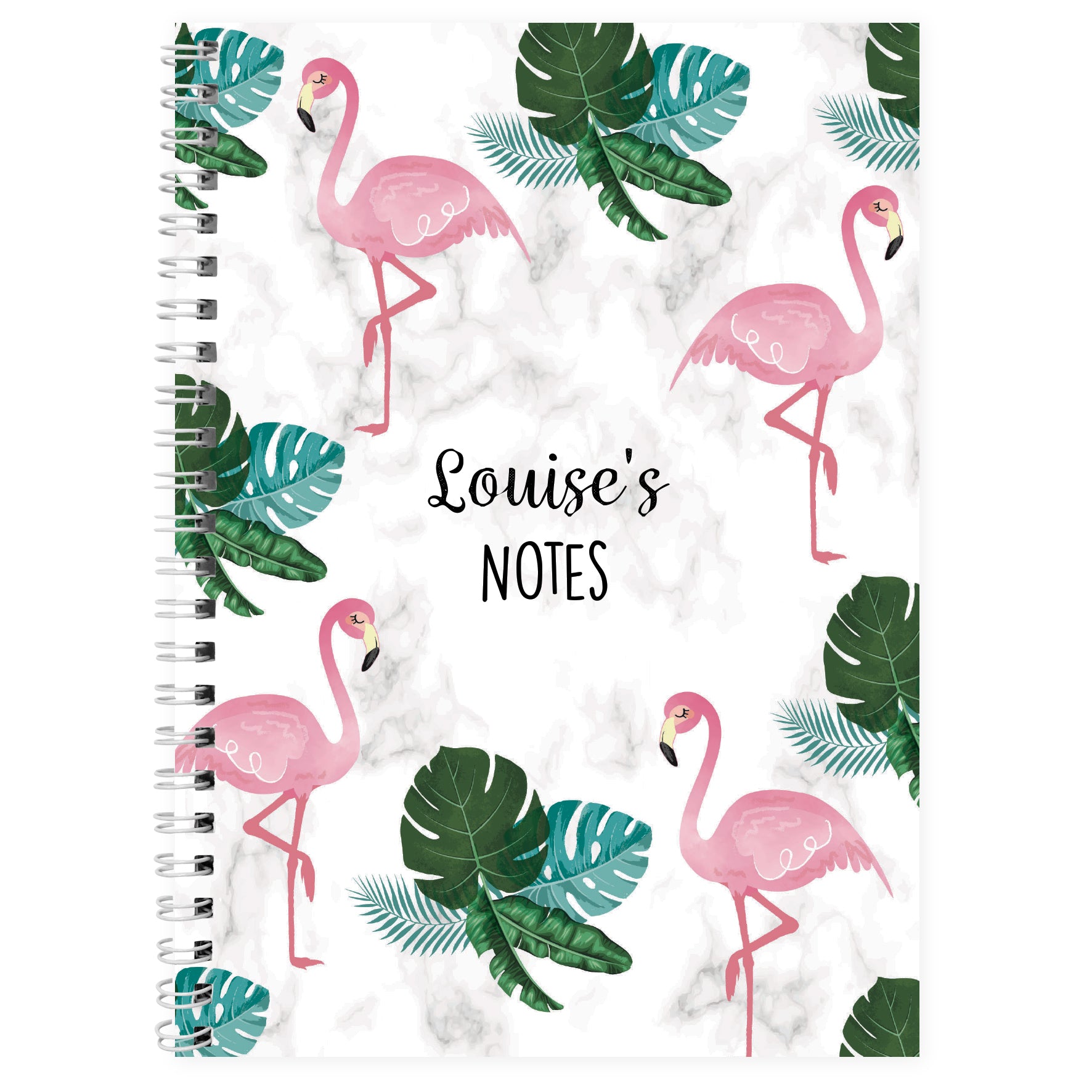 Personalised Flamingo A5 Notebook - MK&JD Gifts