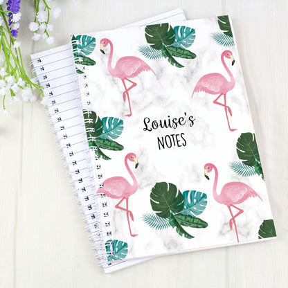 Personalised Flamingo A5 Notebook - MK&JD Gifts