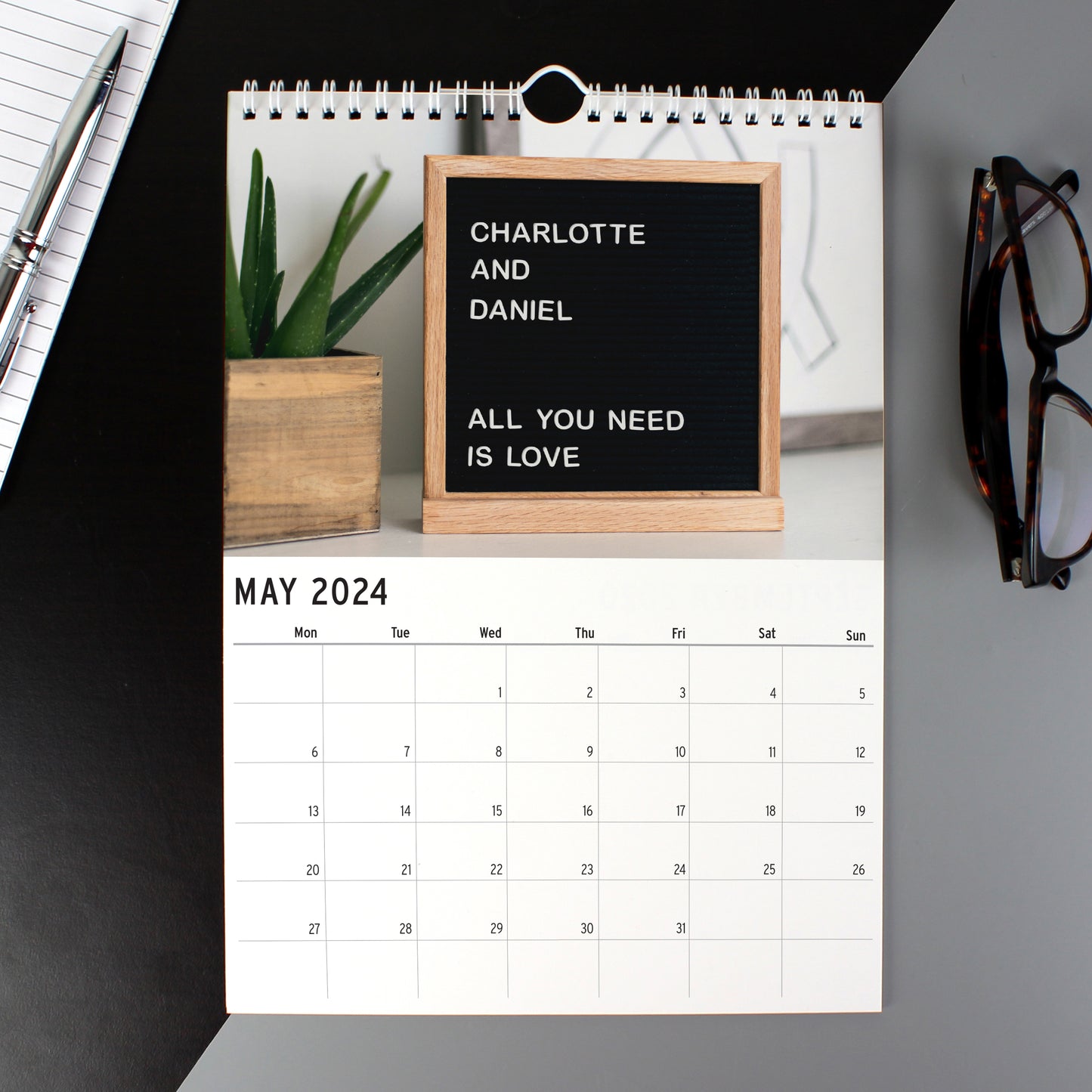 Personalised A4 Couple You And Me Calendar - MK&JD Gifts