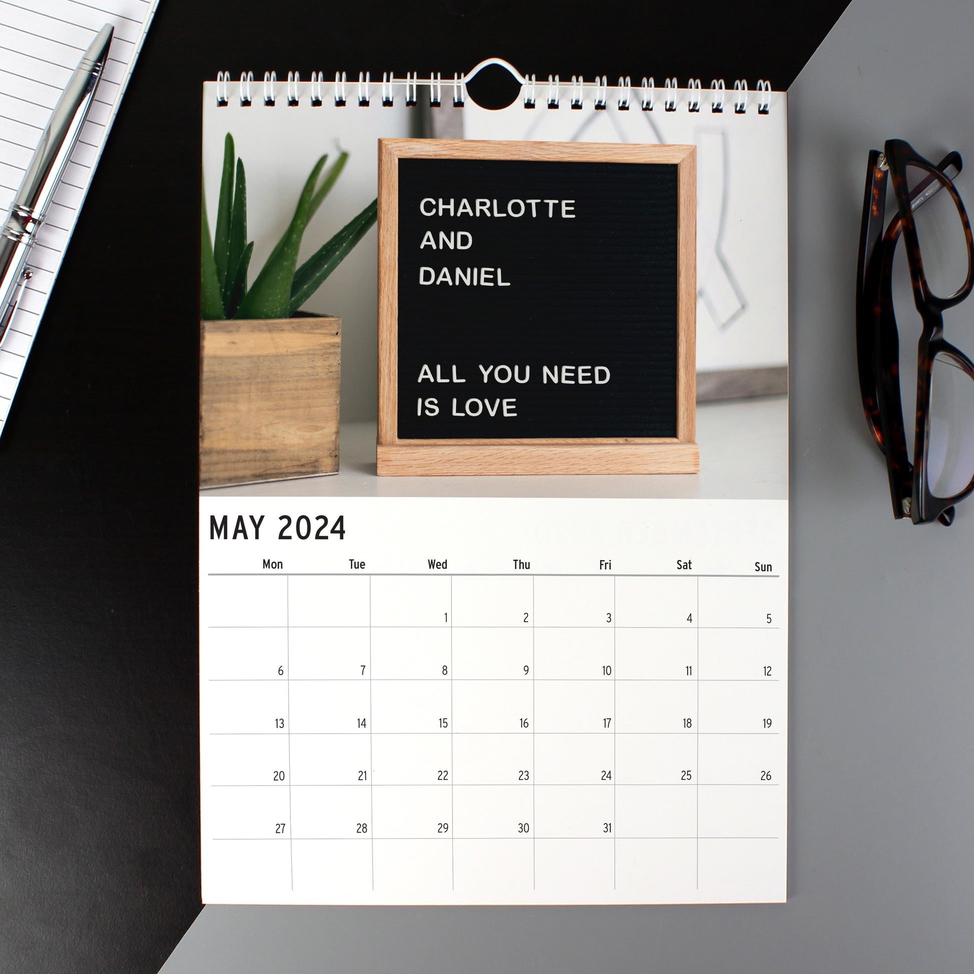 Personalised A4 Couple You And Me Calendar - MK&JD Gifts