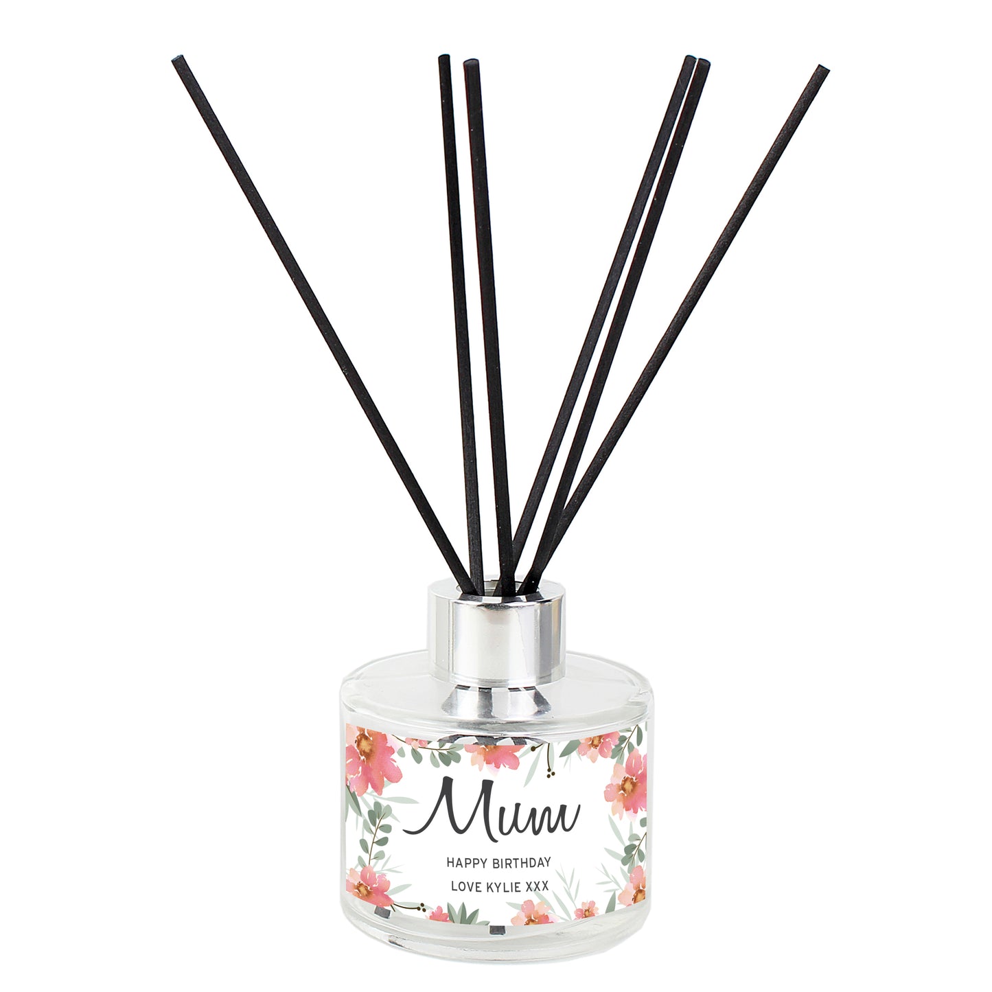 Personalised Floral Sentimental Reed Diffuser - MK&JD Gifts