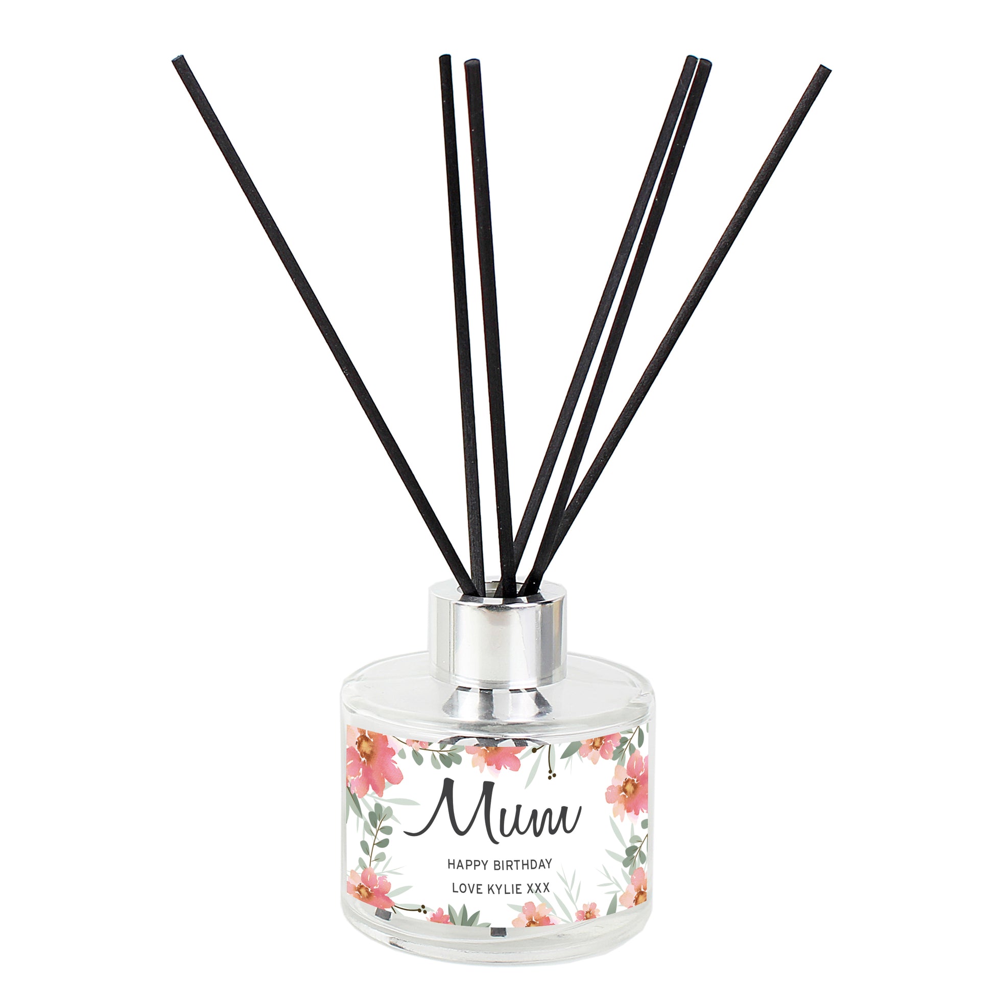 Personalised Floral Sentimental Reed Diffuser - MK&JD Gifts