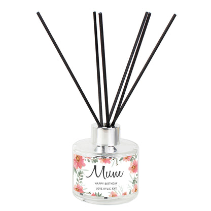 Personalised Floral Sentimental Reed Diffuser - MK&JD Gifts