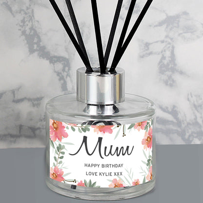 Personalised Floral Sentimental Reed Diffuser - MK&JD Gifts