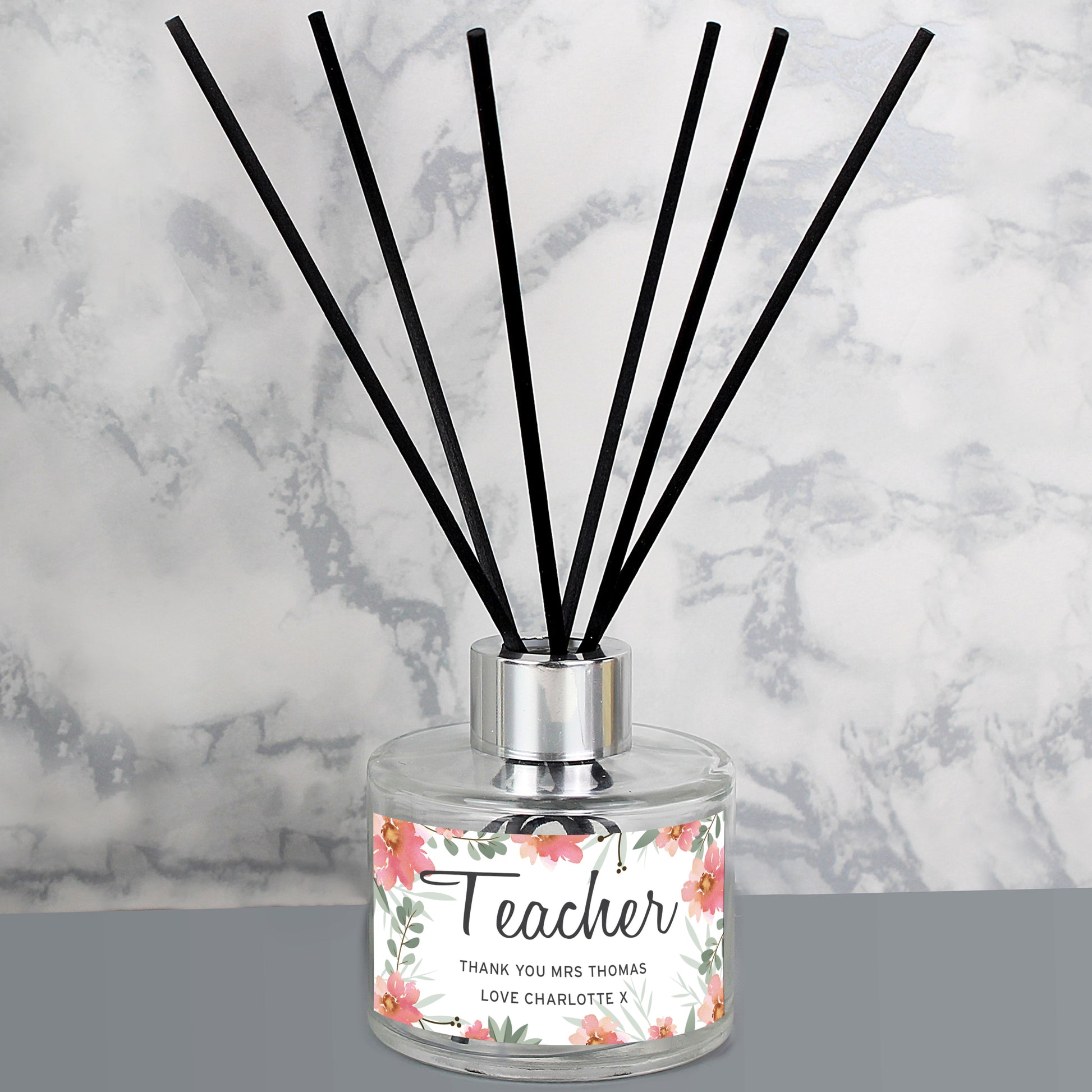 Personalised Floral Sentimental Reed Diffuser - MK&JD Gifts