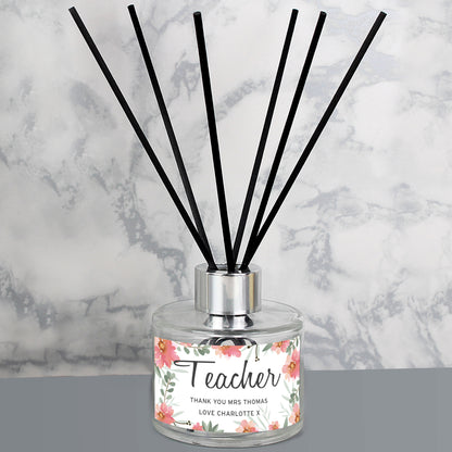 Personalised Floral Sentimental Reed Diffuser - MK&JD Gifts