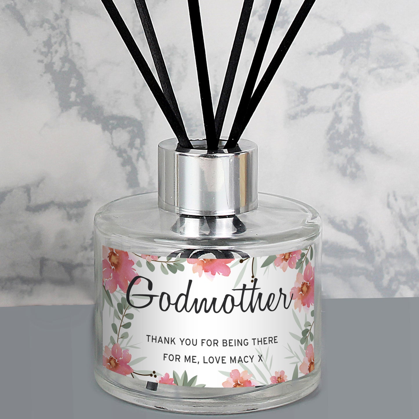 Personalised Floral Sentimental Reed Diffuser - MK&JD Gifts
