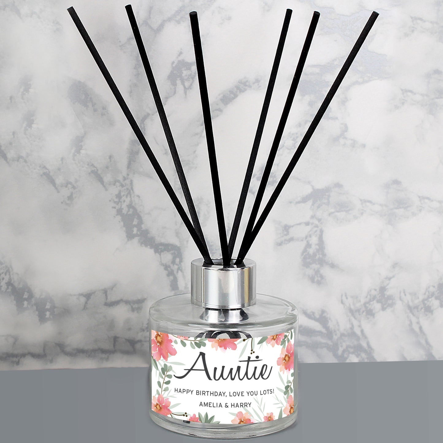 Personalised Floral Sentimental Reed Diffuser - MK&JD Gifts