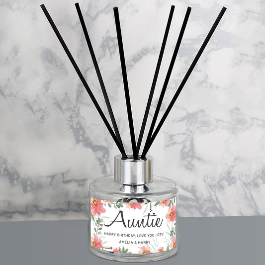 Personalised Floral Sentimental Reed Diffuser - MK&JD Gifts
