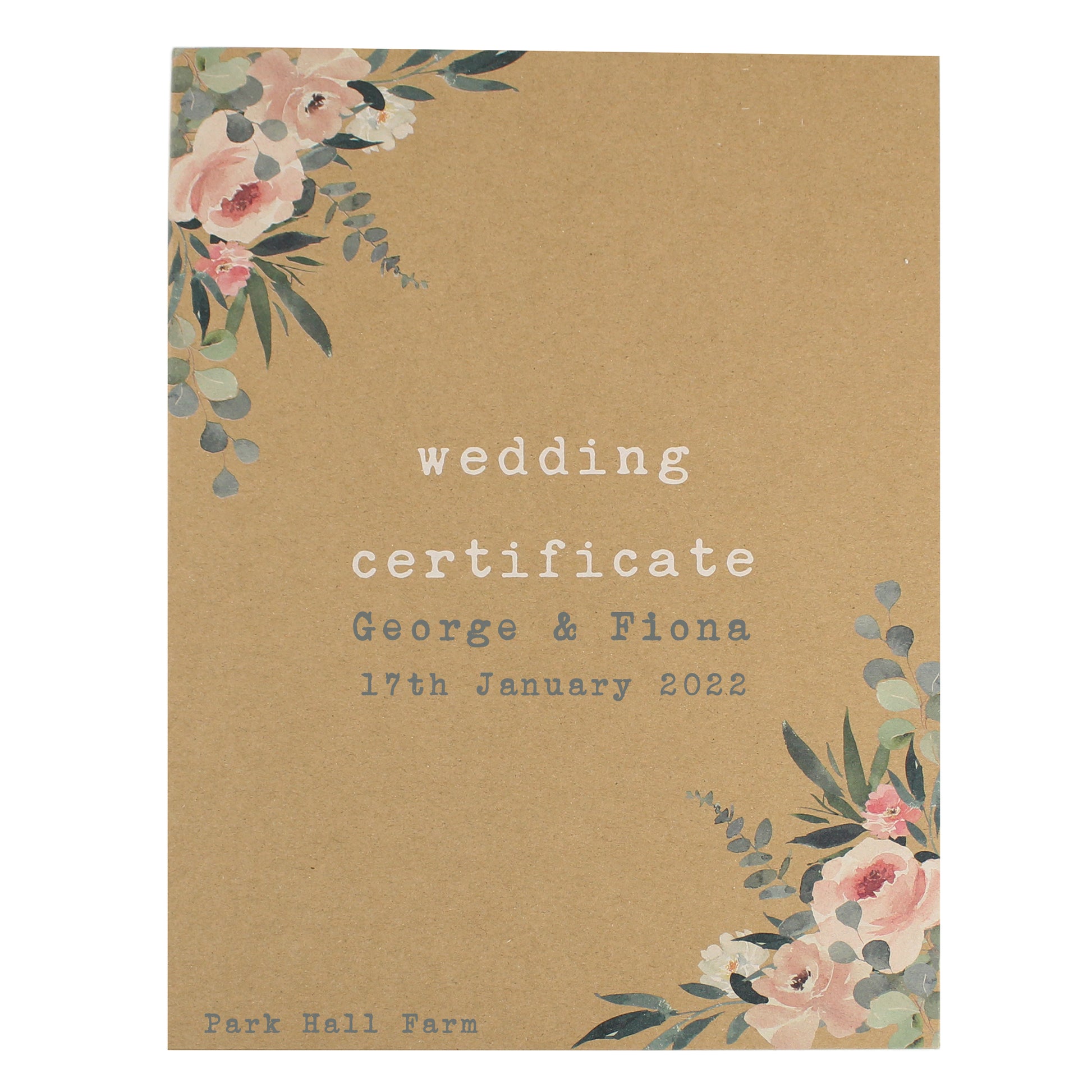 Personalised Wedding Certificate and Photo Display Book - MK&JD Gifts