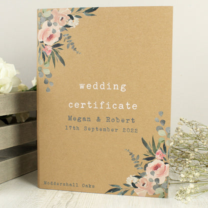 Personalised Wedding Certificate and Photo Display Book - MK&JD Gifts