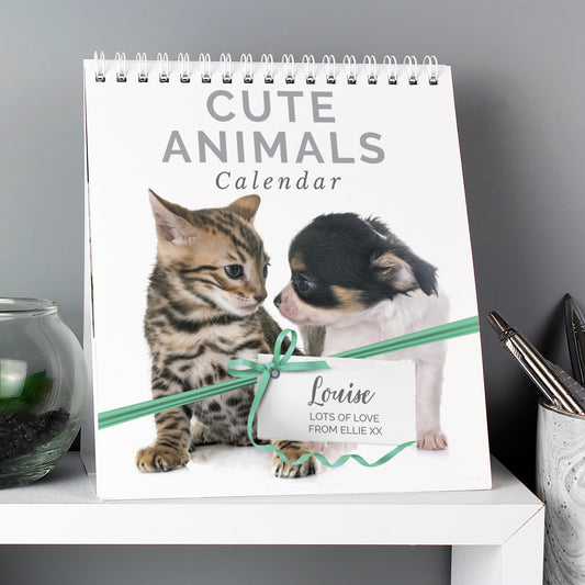 Personalised Cute Animals Desk Calendar - MK&JD Gifts