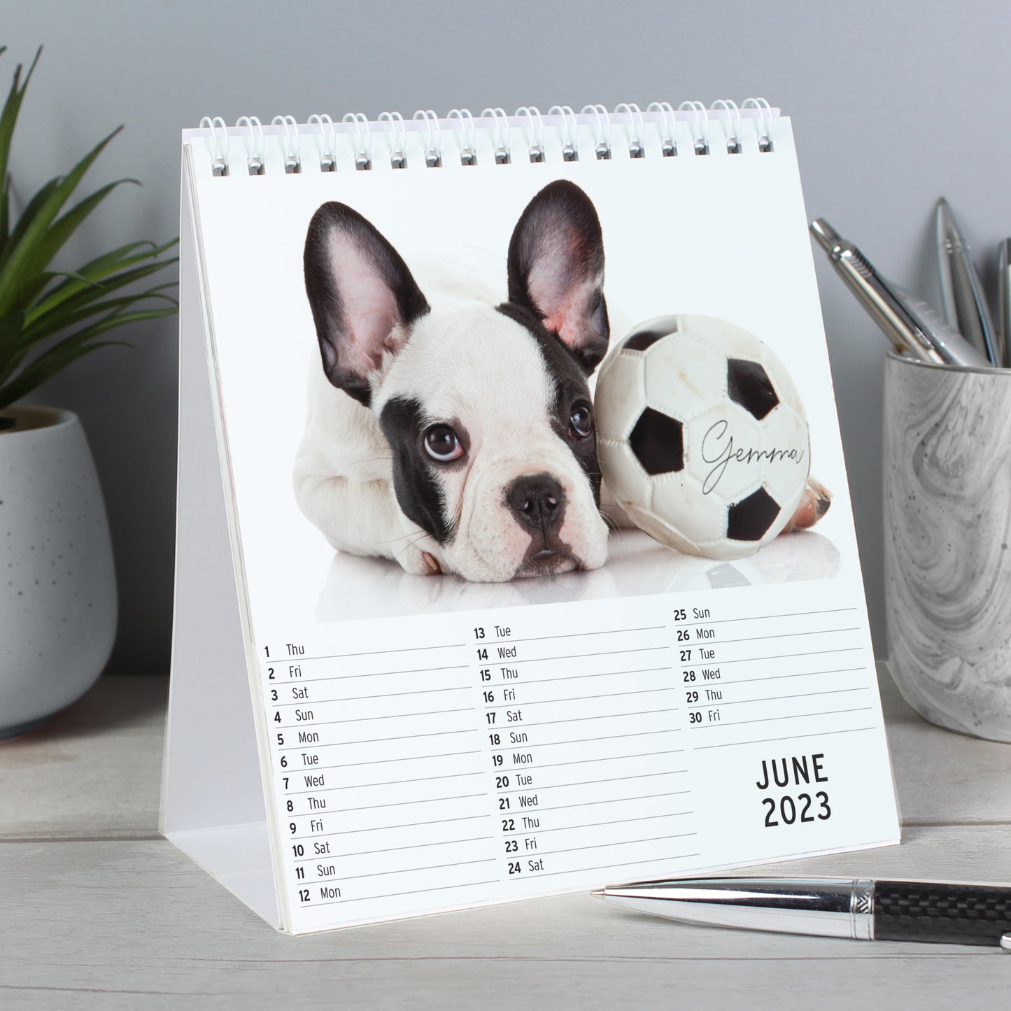 Personalised Barking Mad Dog Desk Calendar - MK&JD Gifts