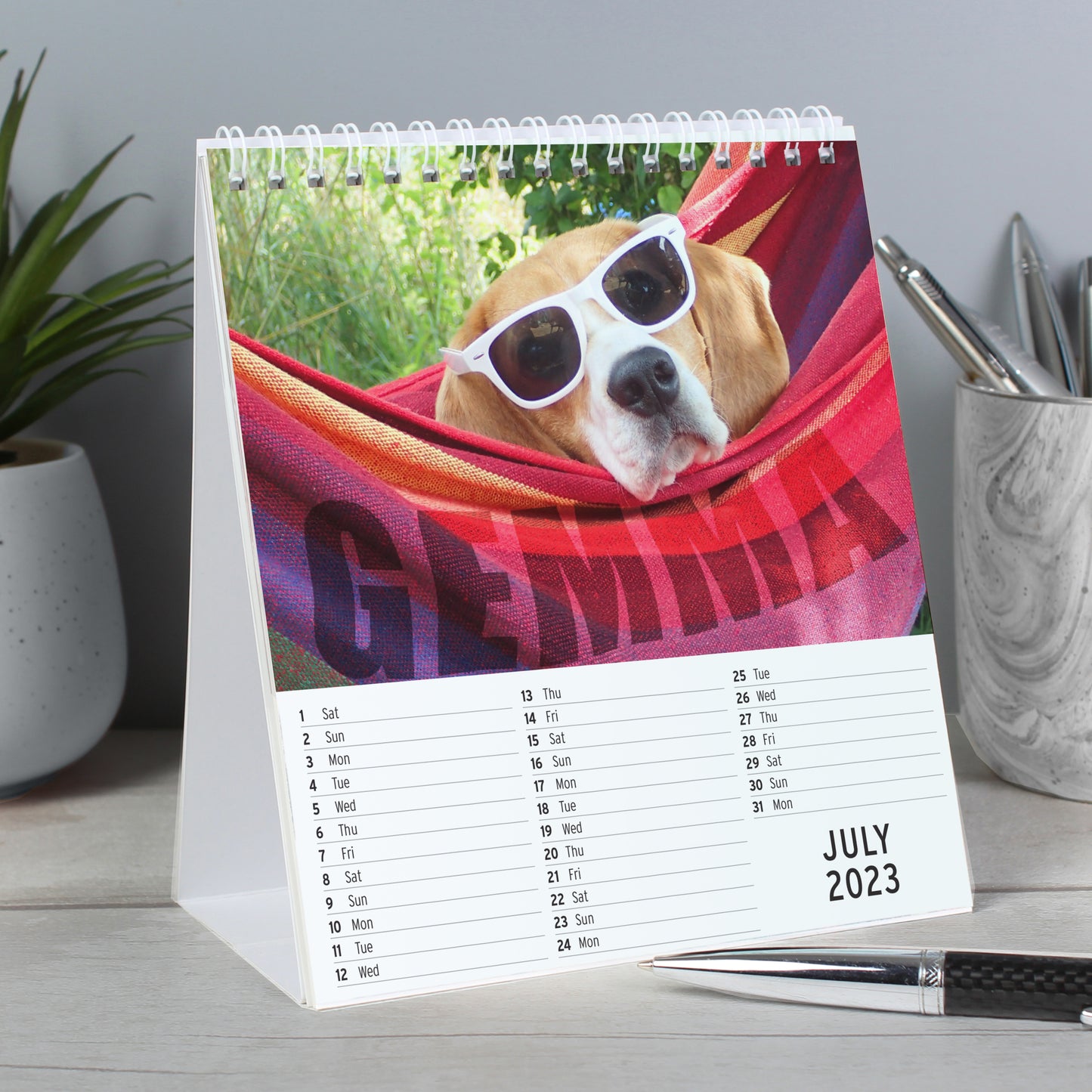 Personalised Barking Mad Dog Desk Calendar - MK&JD Gifts