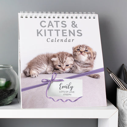 Personalised Cats and Kittens Desk Calendar - MK&JD Gifts