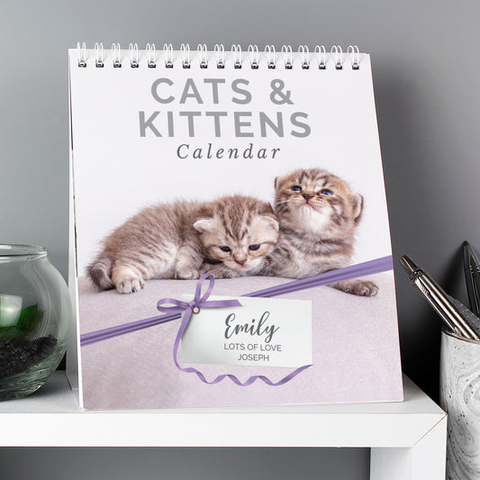 Personalised Cats and Kittens Desk Calendar - MK&JD Gifts