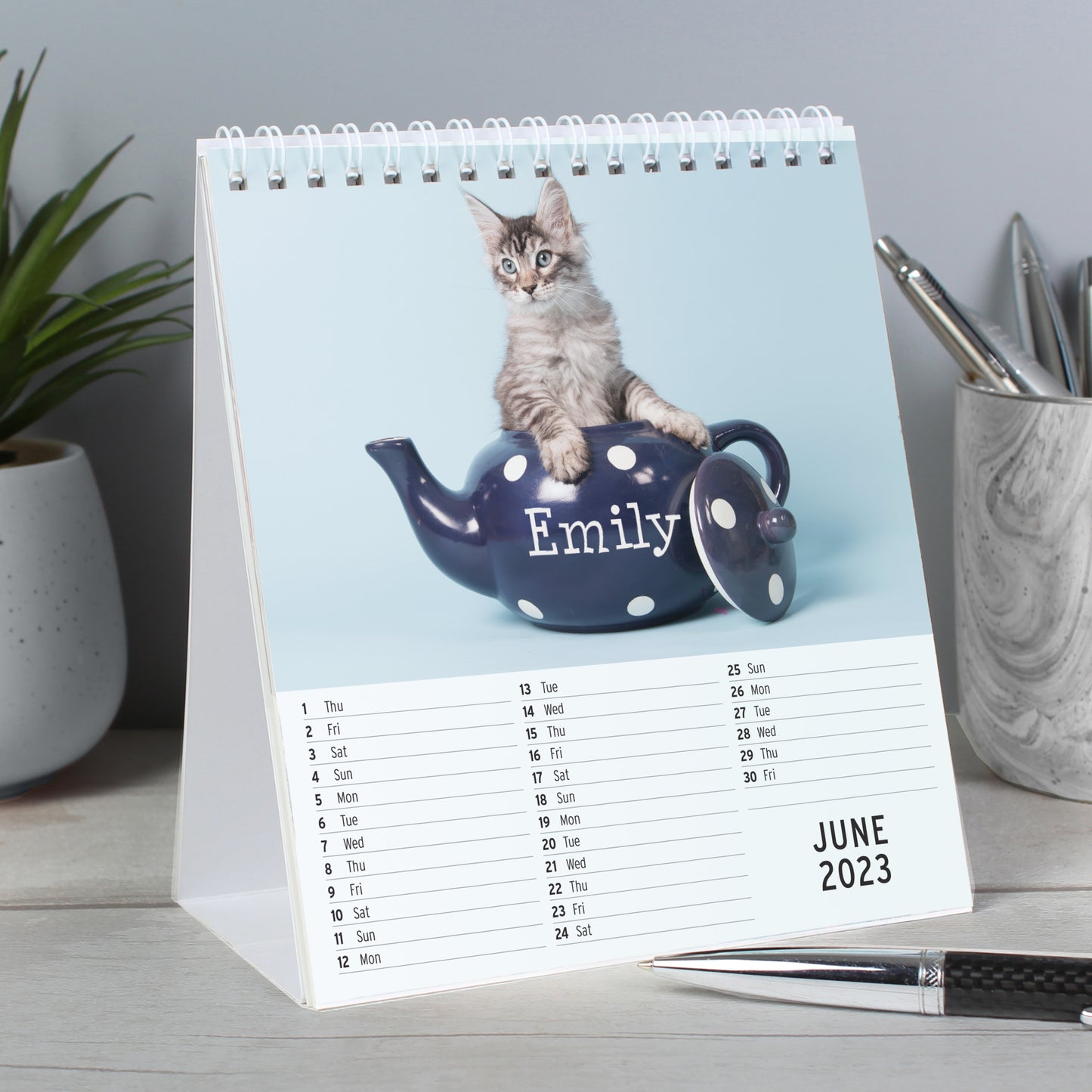 Personalised Cats and Kittens Desk Calendar - MK&JD Gifts