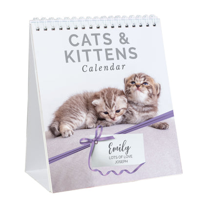 Personalised Cats and Kittens Desk Calendar - MK&JD Gifts