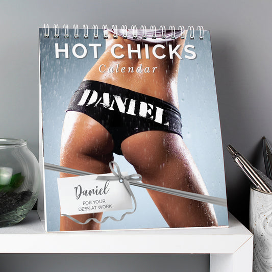 Personalised Hot Chicks Desk Calendar - MK&JD Gifts