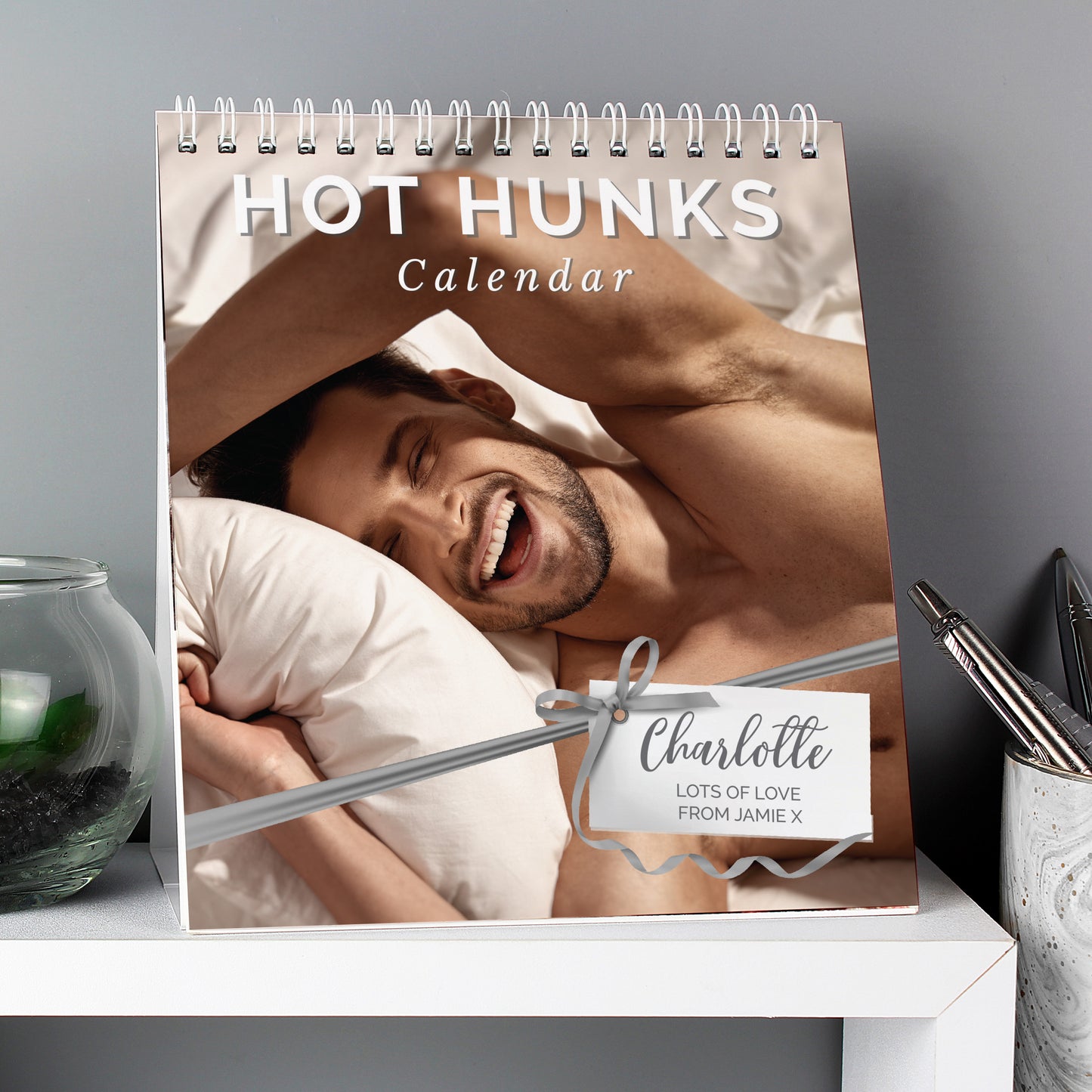 Personalised Hot Hunks Desk Calendar - MK&JD Gifts
