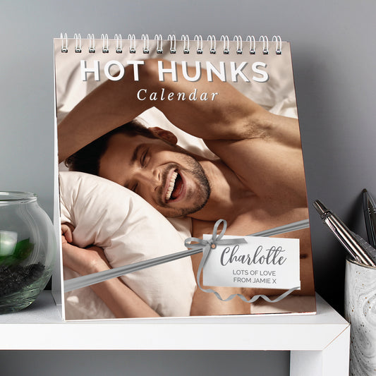 Personalised Hot Hunks Desk Calendar - MK&JD Gifts