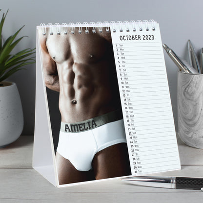 Personalised Hot Hunks Desk Calendar - MK&JD Gifts