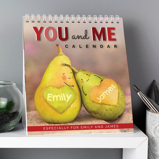 Personalised Couples Desk Calendar - MK&JD Gifts