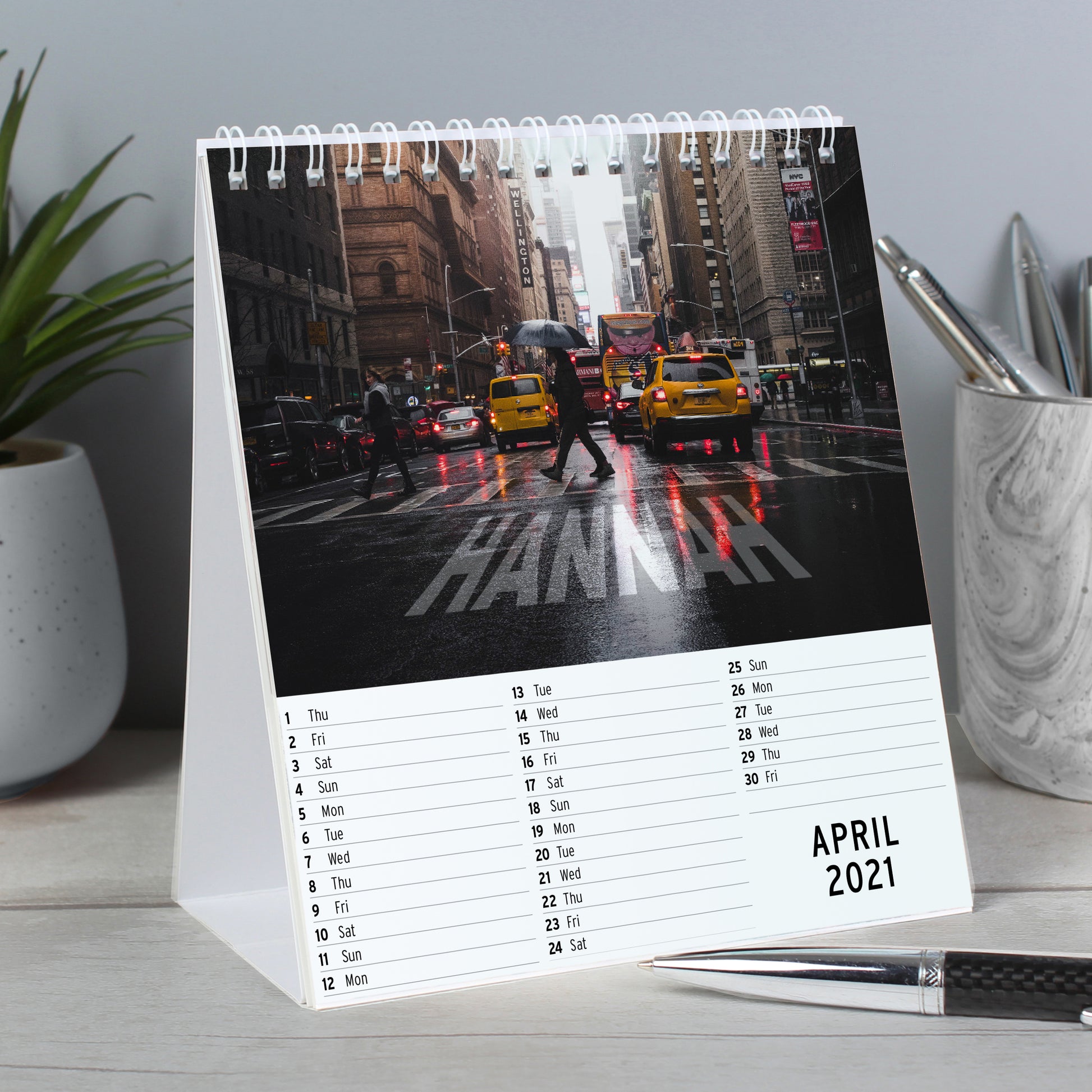 Personalised New York Desk Calendar - MK&JD Gifts