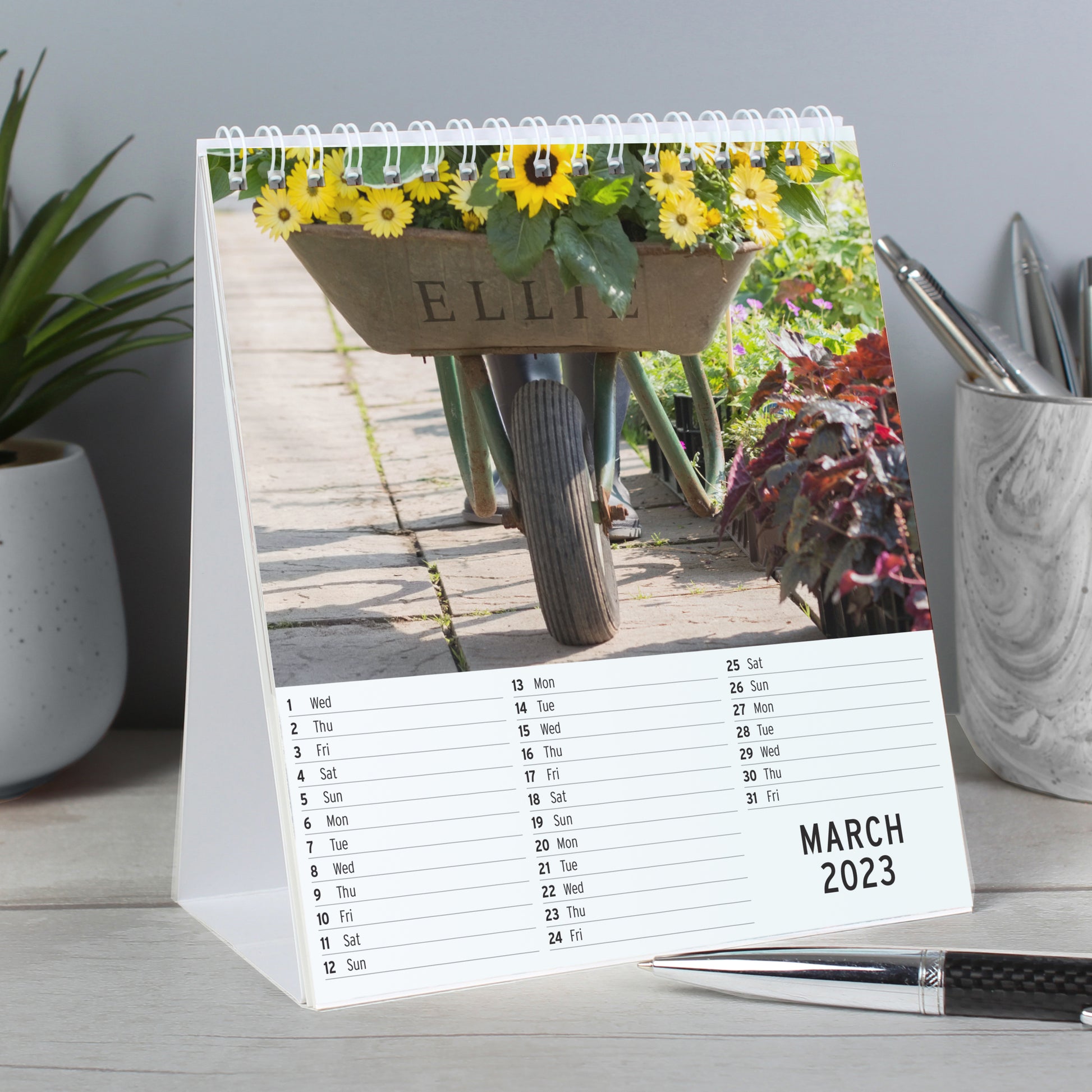 Personalised Gardening Desk Calendar - MK&JD Gifts