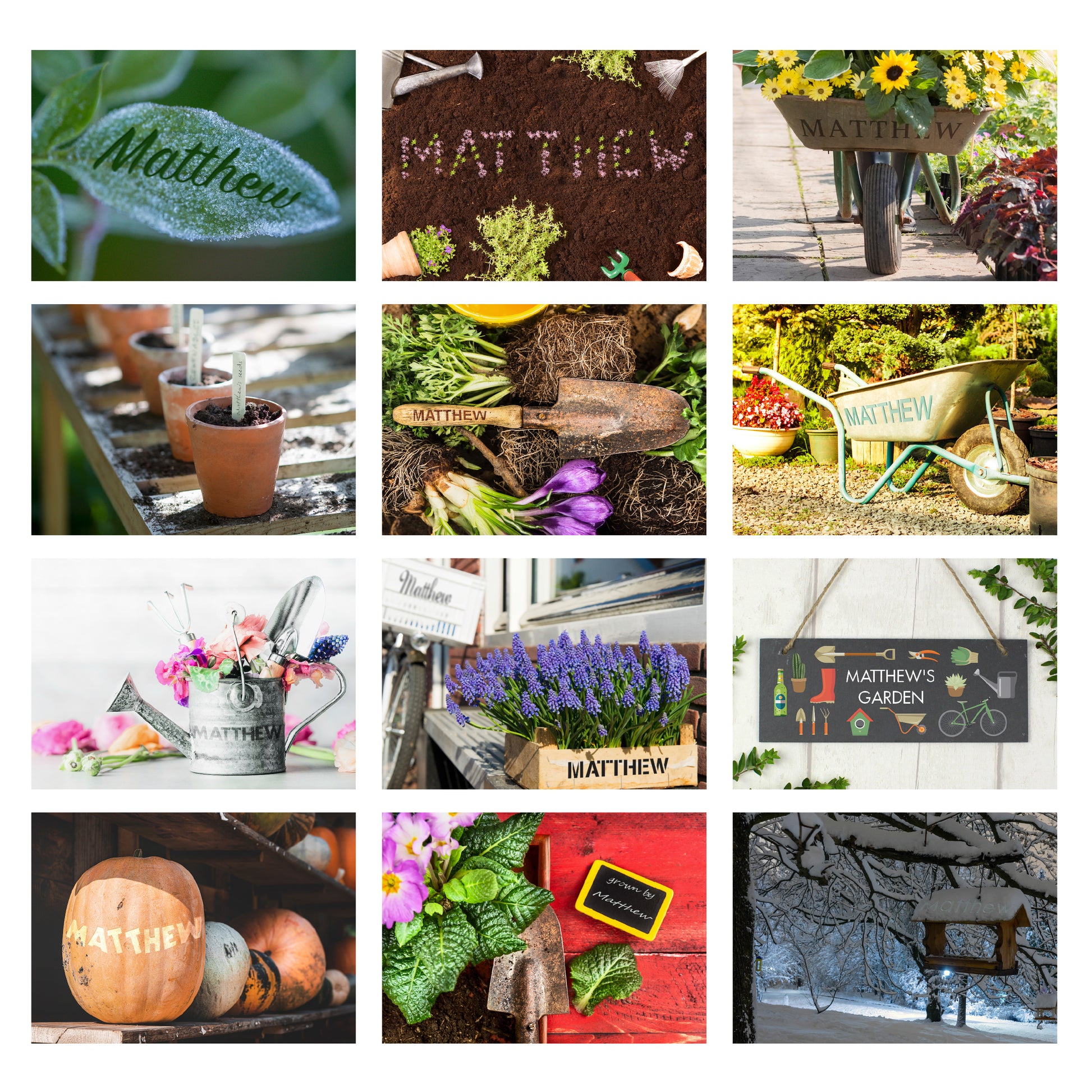 Personalised Gardening Desk Calendar - MK&JD Gifts