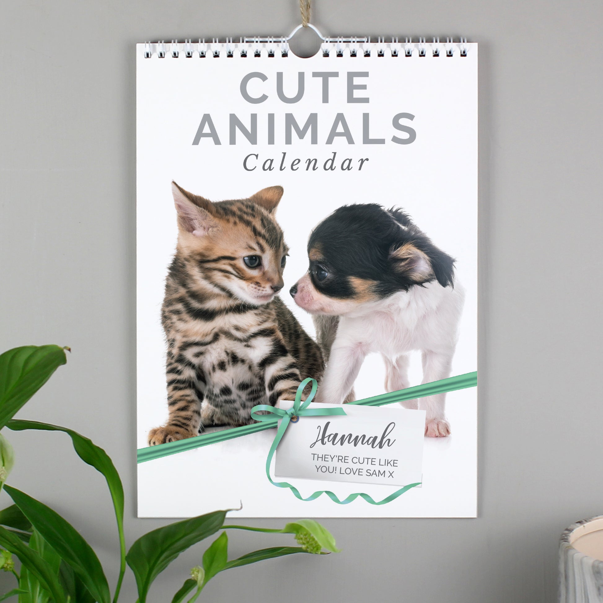 Personalised A4 Cute Animals Calendar - MK&JD Gifts