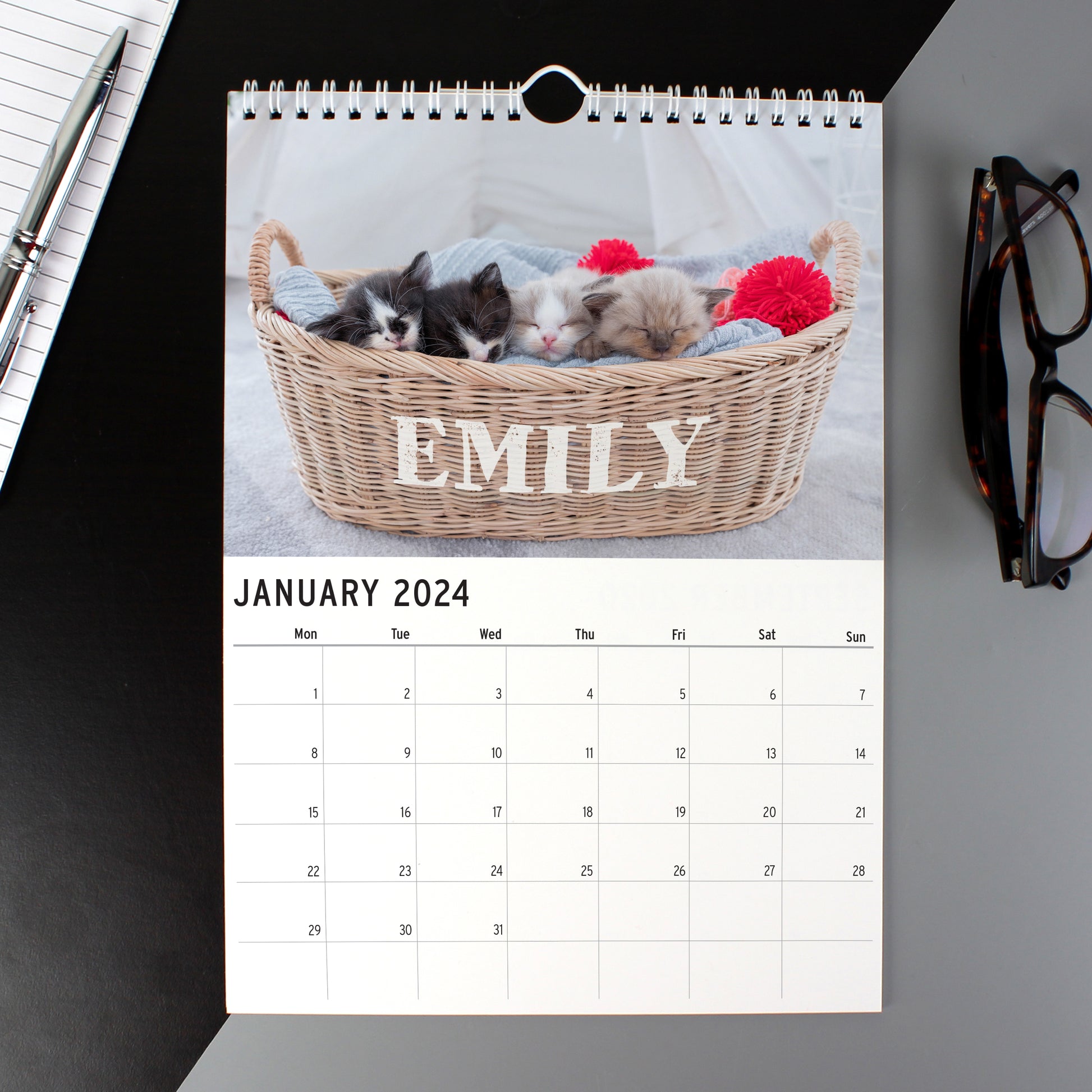 Personalised A4 Cats & Kittens Calendar - MK&JD Gifts